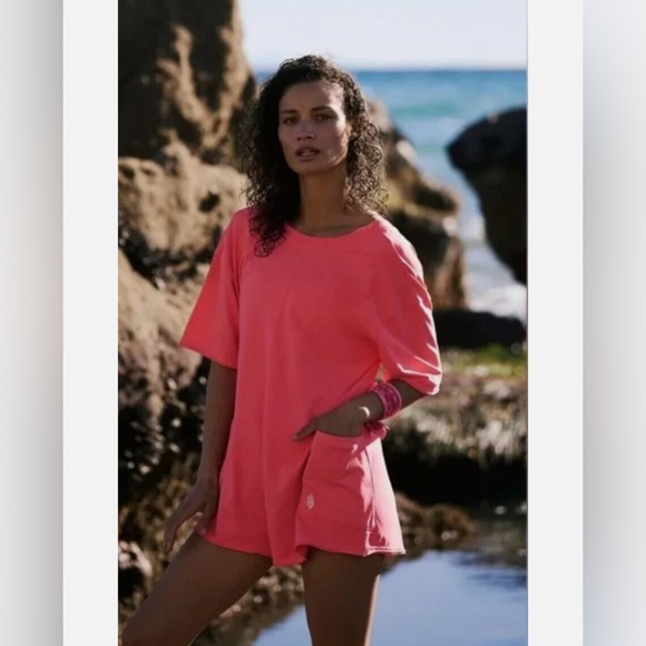 Free People Hot Shot Tee Romper - Picture 5 of 7